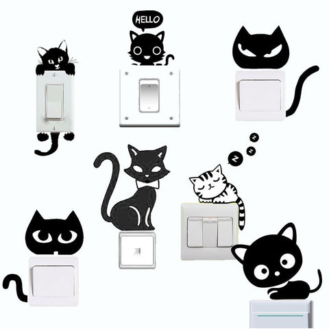 Cat DIY Switch Panel Stickers