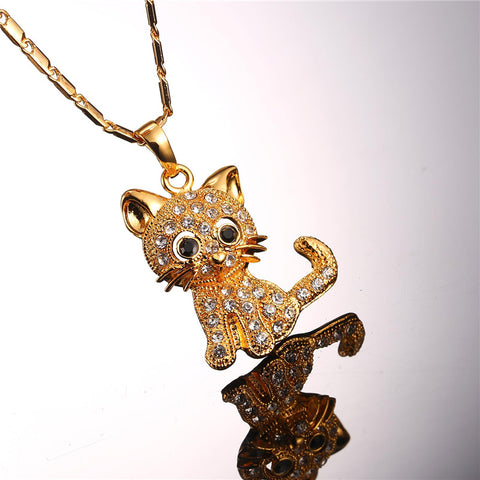 Cute Cat Pendants & Chain