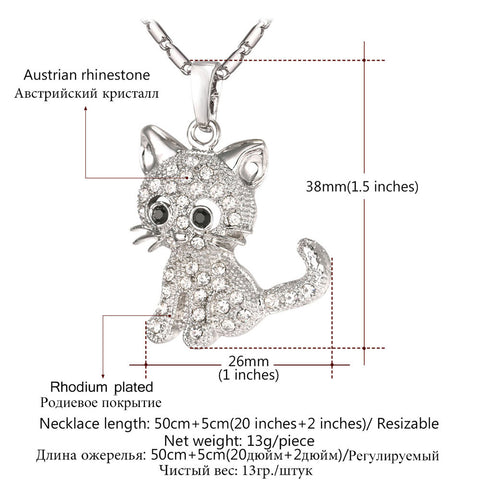 Cute Cat Pendants & Chain