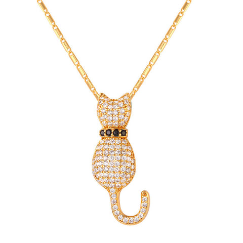 Cute Cat Pendants & Chain